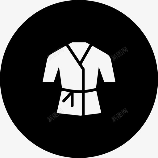 武术服装空手道图标svg_新图网 https://ixintu.com 体育界 服装 武术 空手道 长袍