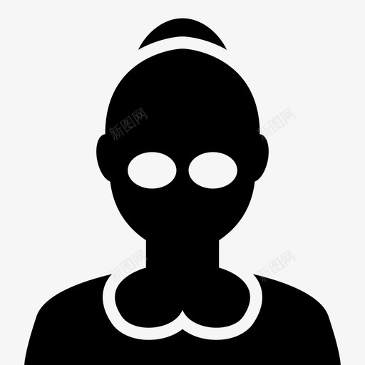 老妇人祖母女士图标svg_新图网 https://ixintu.com 女士 用户和人字形 祖母 老妇人