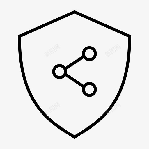 共享盾防病毒安全徽章图标svg_新图网 https://ixintu.com 共享标志 共享盾 安全徽章 安全标志 警告 防病毒