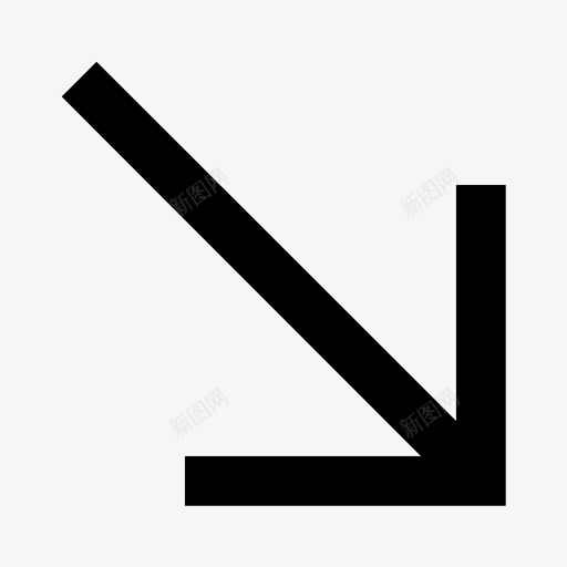 右下导向指针图标svg_新图网 https://ixintu.com 右下 导向 指针 标志