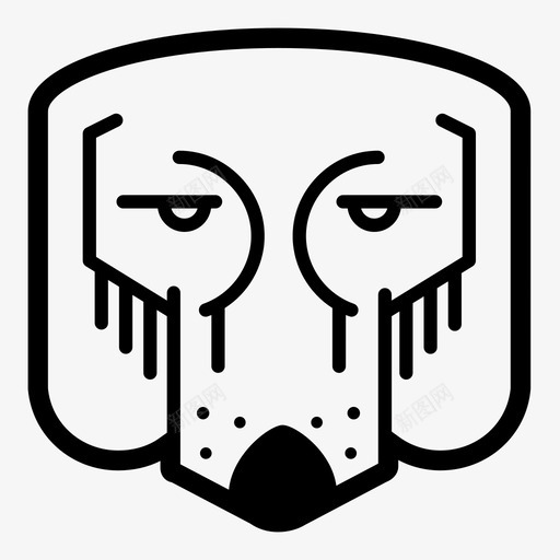 无聊的狗小狗宠物图标svg_新图网 https://ixintu.com 不开心 宠物 小狗 悲伤 无聊的狗