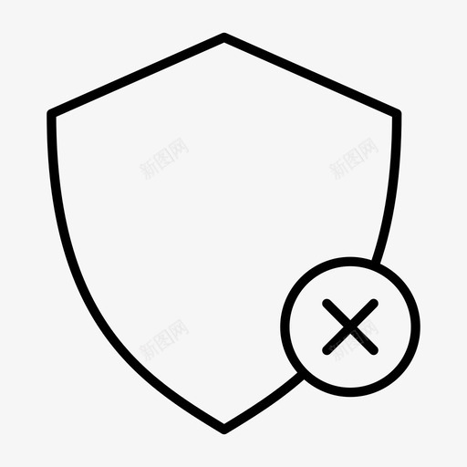 移除防护罩防病毒受保护图标svg_新图网 https://ixintu.com 受保护 安全 安全标志 安全标记 移除防护罩 防病毒