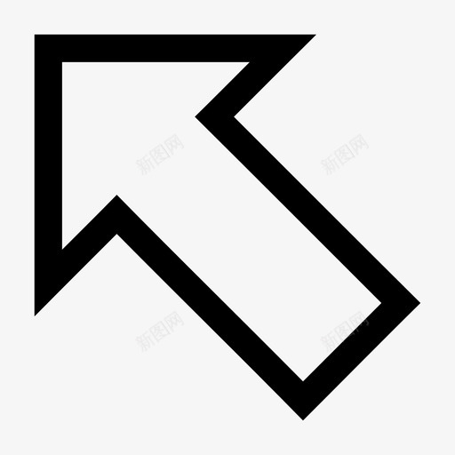 左上方向导航图标svg_新图网 https://ixintu.com 导航 左上 指针 方向 箭头