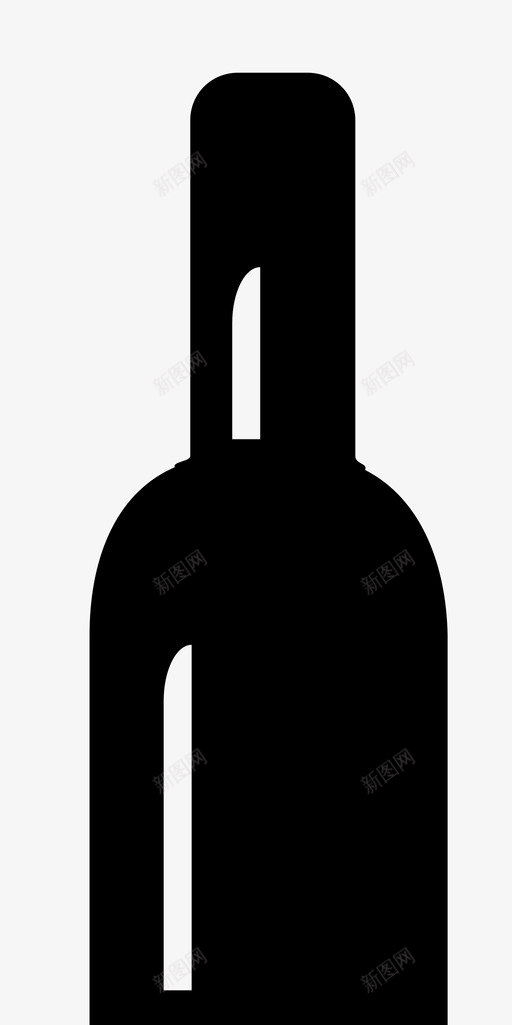 酒瓶红酒葡萄酒图标svg_新图网 https://ixintu.com 白葡萄酒 红酒 葡萄酒 酒瓶