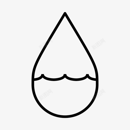 水滴波海洋水滴图标svg_新图网 https://ixintu.com 水位 水滴 水滴波 海洋