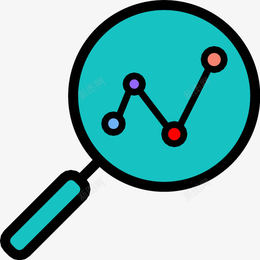 信息图表放大镜在线营销图标svg_新图网 https://ixintu.com 信息图表 在线营销 搜索引擎优化 搜索引擎优化图 放大镜