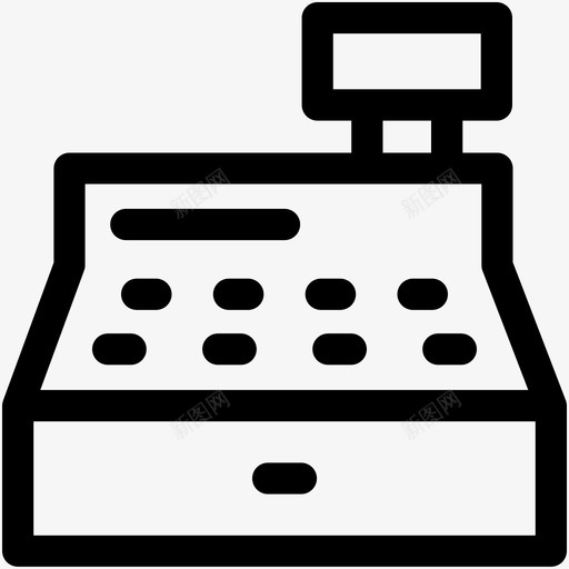 收银机收银台销售点图标svg_新图网 https://ixintu.com pos sea till供应商 收银台 收银机 财务和付款可爱图标 销售点
