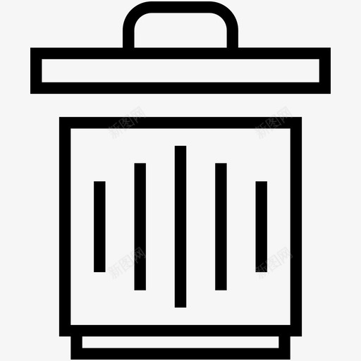 垃圾桶回收站大海图标svg_新图网 https://ixintu.com 回收站 垃圾桶 大海 现代商业线图标
