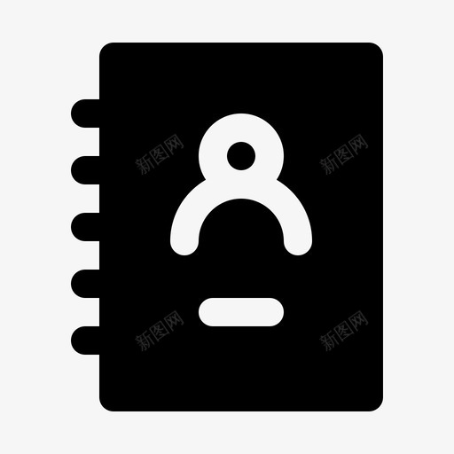 通讯录商务桌面图标svg_新图网 https://ixintu.com 办公室 商务 文具 桌面 设备 通讯录
