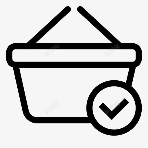篮子支票市场图标svg_新图网 https://ixintu.com dottie 商店 市场 支票 篮子 购物