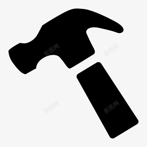 锤子钉子方头图标svg_新图网 https://ixintu.com 工作 工具 方头 钉子 锤子