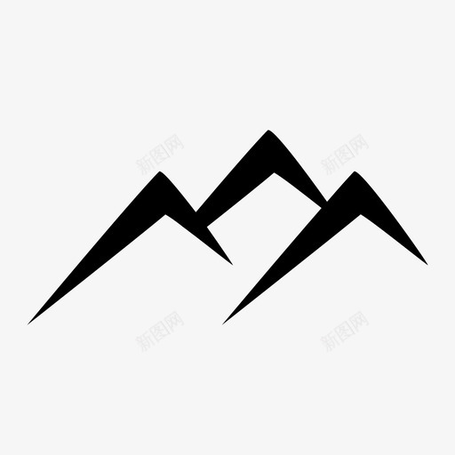 山高尖图标svg_新图网 https://ixintu.com 尖 山 顶 高