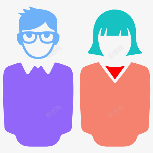 学生男孩孩子图标svg_新图网 https://ixintu.com 女孩 学生 孩子 朋友 男孩