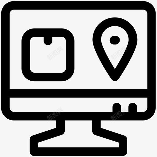 包裹追踪gps监视器图标svg_新图网 https://ixintu.com gps 全球物流可爱图标 包裹 包裹追踪 在线导航 监视器