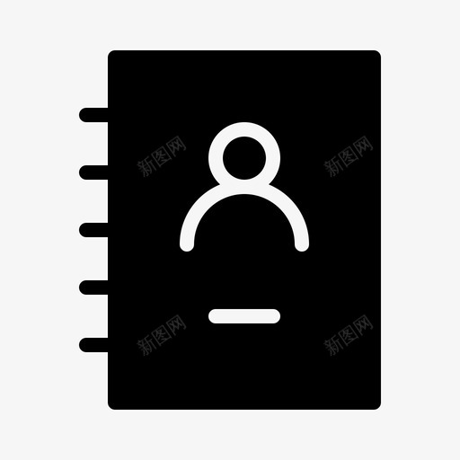 通讯录商务桌面图标svg_新图网 https://ixintu.com 办公室 商务 文具 桌面 设备 通讯录