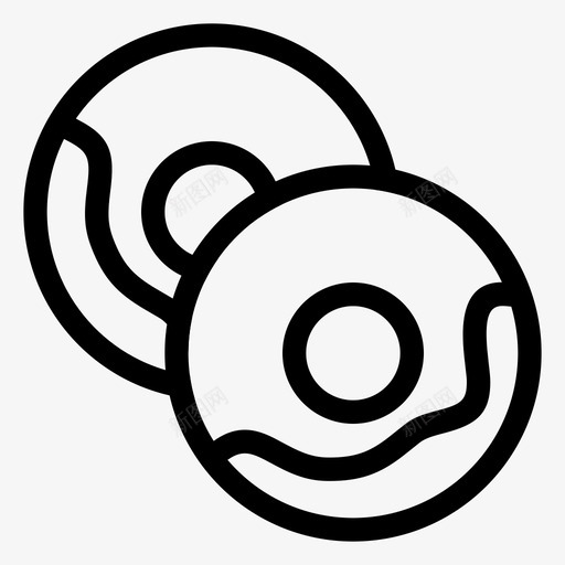 甜甜圈甜点吃图标svg_新图网 https://ixintu.com 吃 甜点 甜甜 甜甜圈 食物