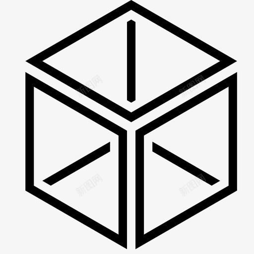 三维框尺寸三图标svg_新图网 https://ixintu.com 三 三维框 尺寸 软件工具图示符