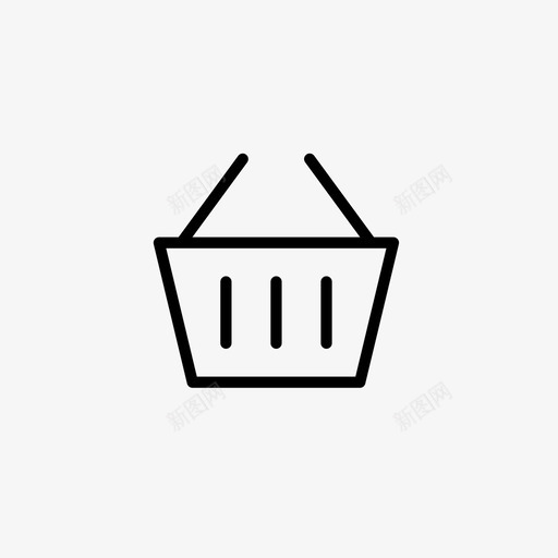 购物篮购买杂货篮图标svg_新图网 https://ixintu.com 96x96像素完美瘦用户界面 在线商店 市场 应用程序界面48x48 杂货篮 购买 购物篮