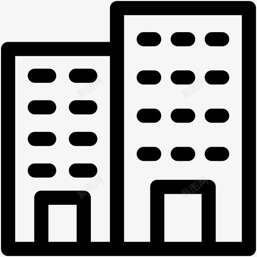 酒店大楼公寓房地产可爱的图标svg_新图网 https://ixintu.com 公寓 房地产可爱的图标 酒店大楼