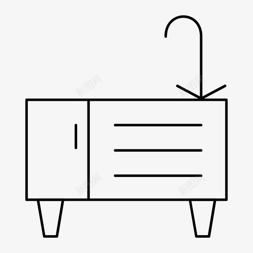 浴室家具水槽图标svg_新图网 https://ixintu.com 家具 水槽 洗手间 浴室 盥洗室