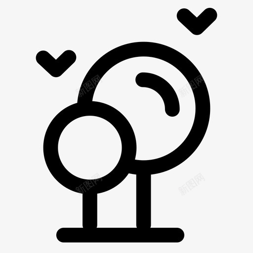 树木灌木树荫图标svg_新图网 https://ixintu.com 保护 木材 树木 树荫 森林 灌木 自然 风景 鸟类家园