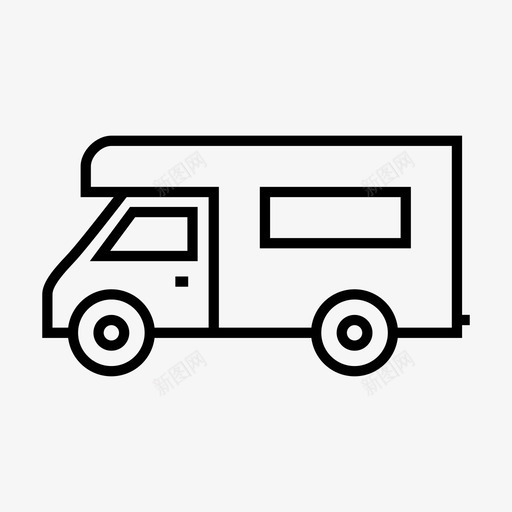 休闲车露营车汽车图标svg_新图网 https://ixintu.com 交通工具 休闲车 度假 房车 汽车 露营车 驾驶