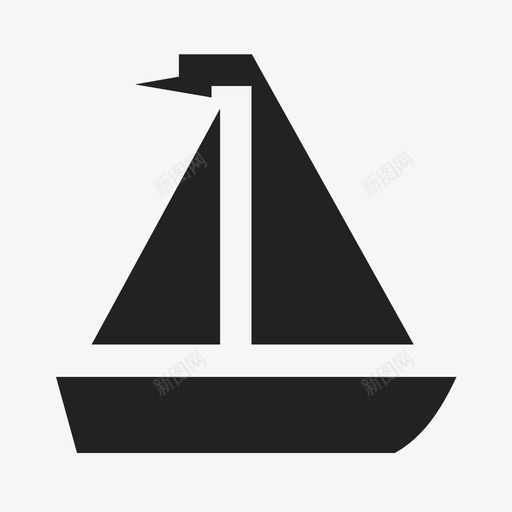 帆船港口大海图标svg_新图网 https://ixintu.com 大海 帆船 港口