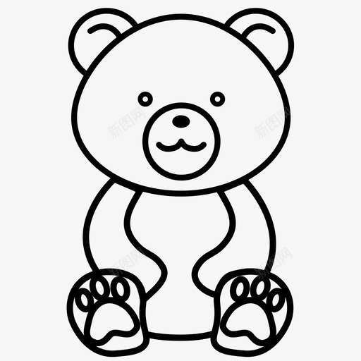 熊动物北极熊图标svg_新图网 https://ixintu.com 动物 北极熊 泰迪 熊 白色