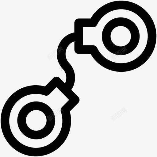 手铐犯罪脚镣图标svg_新图网 https://ixintu.com 快速手铐 手铐 犯罪 犯罪和安全可爱的图标 脚镣