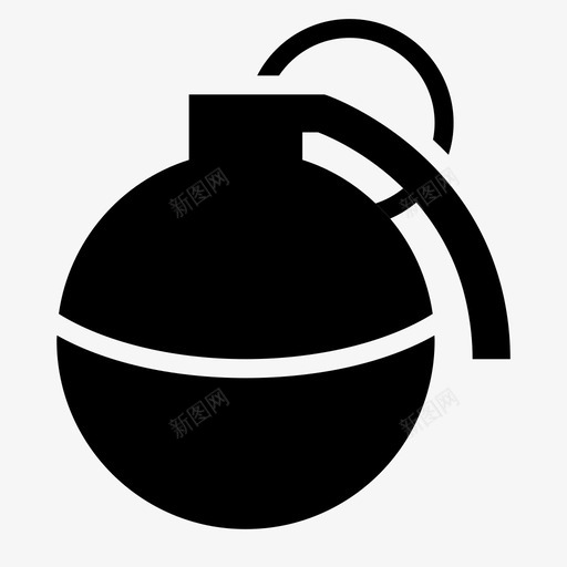 手榴弹爆炸暴力图标svg_新图网 https://ixintu.com 战争和武器雕文 手榴弹 手雷 暴力 武器 爆炸
