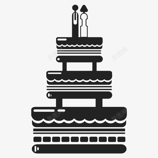 婚礼蛋糕新娘新郎图标svg_新图网 https://ixintu.com 婚礼蛋糕 新娘 新郎 派对