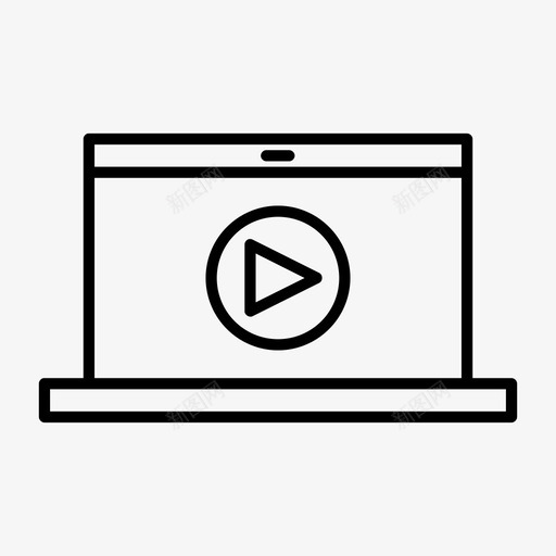 视频点播笔记本电脑电影图标svg_新图网 https://ixintu.com 广告sz 演出 电影 笔记本电脑 观看 视频点播
