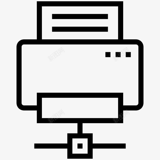 网络打印机传真机联网图标svg_新图网 https://ixintu.com 传真机 打印机共享 网络和通信 网络打印机 联网