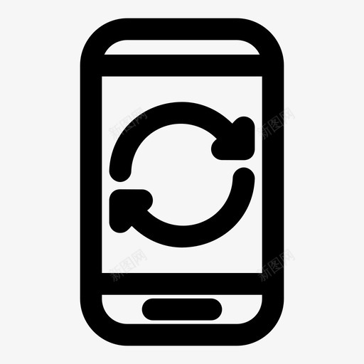 同步智能手机手机设备图标svg_新图网 https://ixintu.com 刷新 同步智能手机 手机 设备 通知
