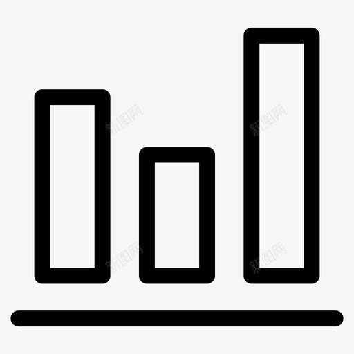 条形图图表统计信息图标svg_新图网 https://ixintu.com 图表 条形图 用户界面图标集 统计信息