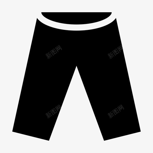 裤子七分裤衣服图标svg_新图网 https://ixintu.com 七分裤 时尚符号 衣服 裤子