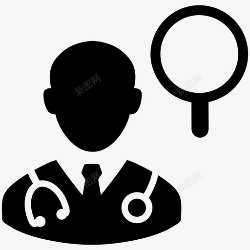 找医生医生医疗保健图标svg_新图网 https://ixintu.com 医生 医疗保健 找医生