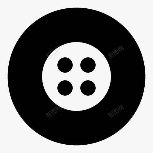 钮扣扣件衬衫扣图标svg_新图网 https://ixintu.com 双孔钮扣 四孔扣 四孔钮扣 扣件 衬衫扣 钮扣