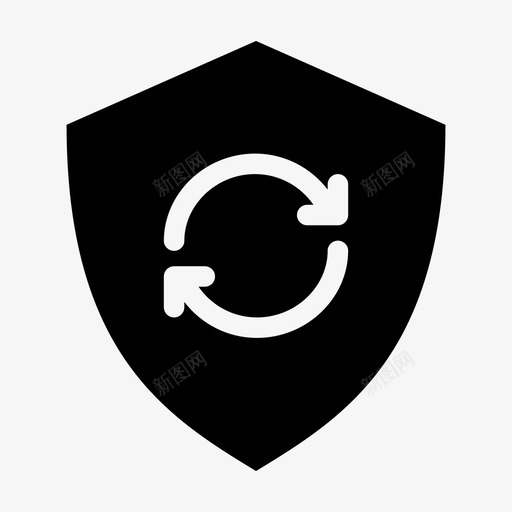屏蔽同步防病毒防御图标svg_新图网 https://ixintu.com 保护 安全 安全徽章 屏蔽同步 防御 防病毒
