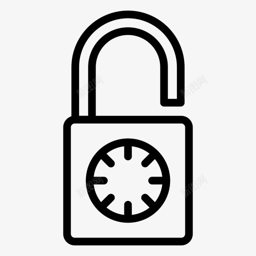 方形组合锁打开挂锁密码图标svg_新图网 https://ixintu.com 安全 密码 挂锁 方形组合锁打开 解锁 锁