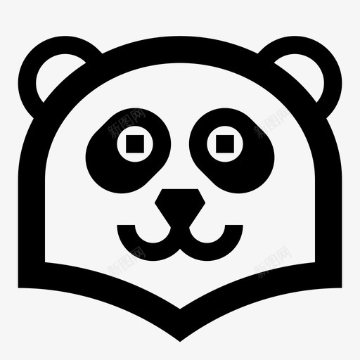熊猫动物快乐图标svg_新图网 https://ixintu.com 动物 动物园 快乐 有用的动物图标 熊猫 熊猫熊