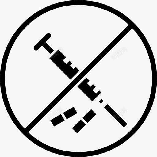 无类固醇违禁兴奋剂图标svg_新图网 https://ixintu.com 兴奋剂 奥运会标志 性能增强剂 无类固醇 药物 违禁