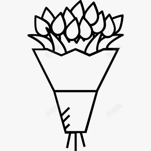 花束花牡丹图标svg_新图网 https://ixintu.com 牡丹 花 花束