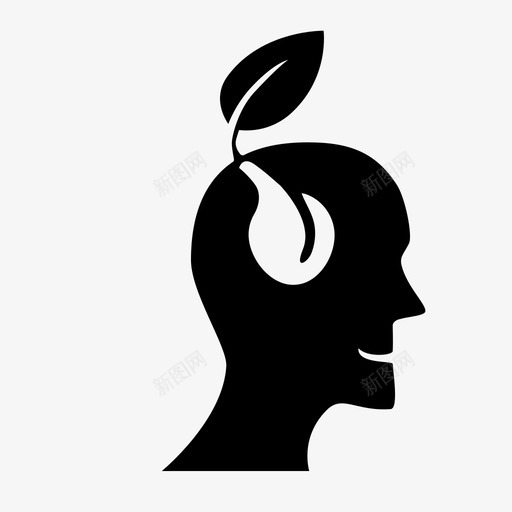 成长的心灵扩展发芽图标svg_新图网 https://ixintu.com 人的成长 发芽 头脑 学习 成长的心灵 扩展