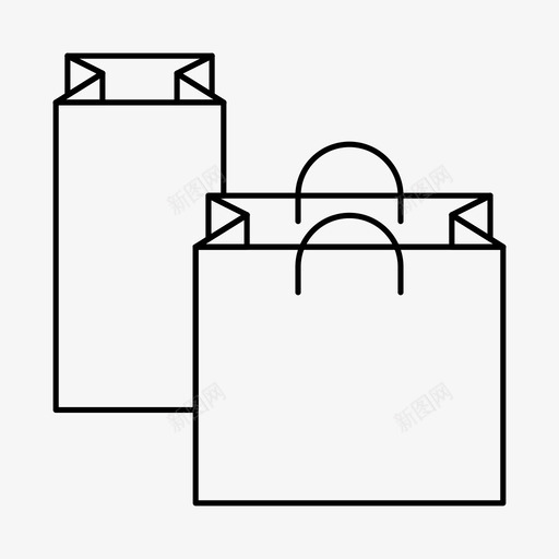 纸袋商店购物图标svg_新图网 https://ixintu.com 商店 纸袋 购物