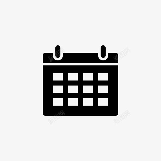 日历日期月图标svg_新图网 https://ixintu.com 办公设备 周 日历 日期 月 计划