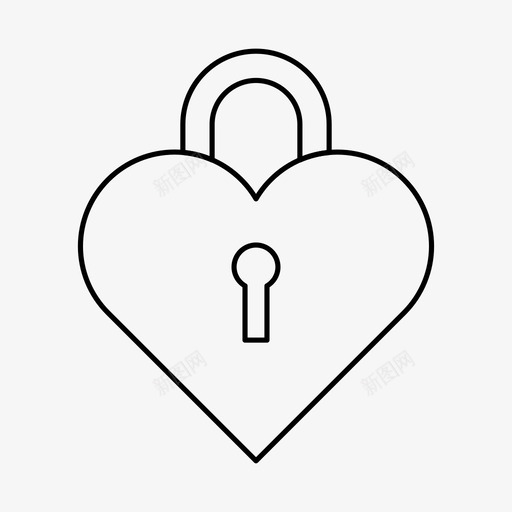 锁心日子爱情图标svg_新图网 https://ixintu.com 情人节 日子 浪漫 爱情 锁心