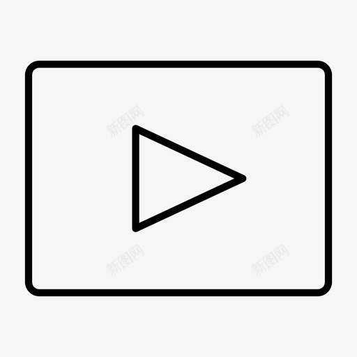 视频电影在线图标svg_新图网 https://ixintu.com 在线 媒体精简 海洋 游戏 电影 视频