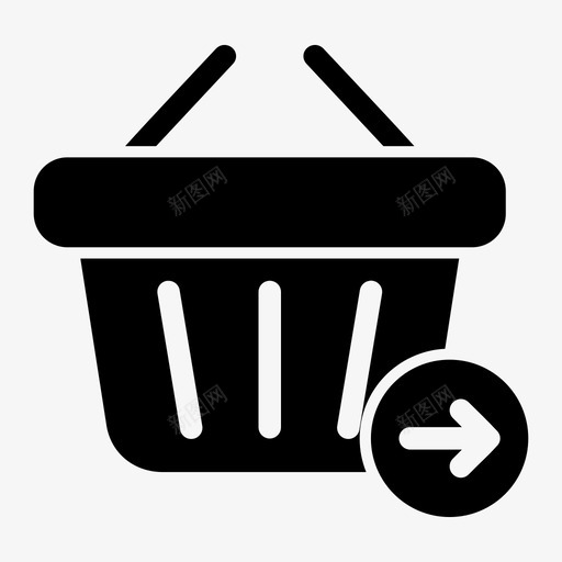 购物篮出口电子商务市场图标svg_新图网 https://ixintu.com 市场 电子商务 网上商店 购物篮出口 购物者 购物袋