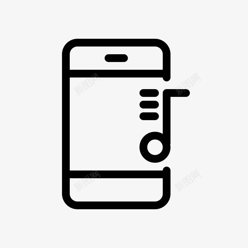 音乐应用程序手机图标svg_新图网 https://ixintu.com mp3 应用程序 手机 播放器 简单的手机图标 音乐